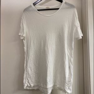 Brandy Melville white t-shirt with rip